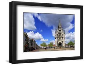 City Hall on the Market Square of Gouda, South Holland, Netherlands, Europe-Hans-Peter Merten-Framed Photographic Print