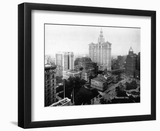 City Hall Park and Surrounding Buildings-null-Framed Photographic Print