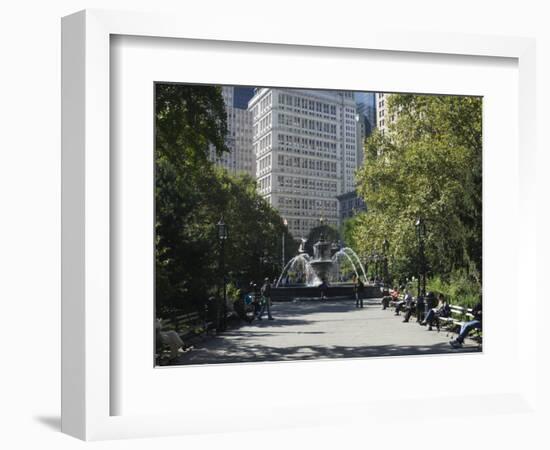 City Hall Park, Manhattan, New York City, New York, United States of America, North America-Amanda Hall-Framed Photographic Print