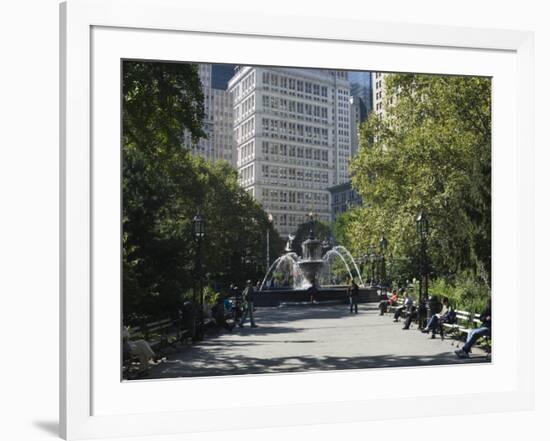 City Hall Park, Manhattan, New York City, New York, United States of America, North America-Amanda Hall-Framed Photographic Print