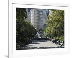 City Hall Park, Manhattan, New York City, New York, United States of America, North America-Amanda Hall-Framed Photographic Print