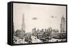 City Hall Park NYC 1913-Mindy Sommers-Framed Stretched Canvas