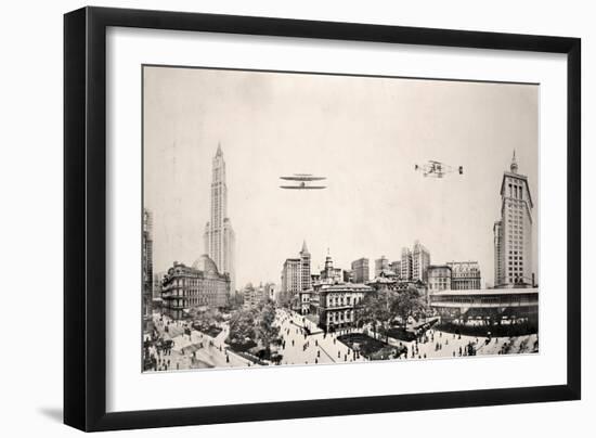 City Hall Park NYC 1913-Mindy Sommers-Framed Giclee Print