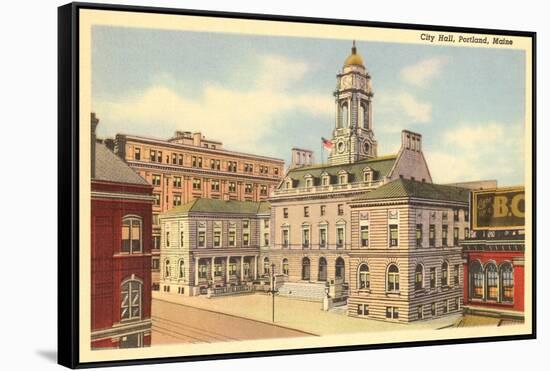 City Hall, Portland, Maine-null-Framed Stretched Canvas