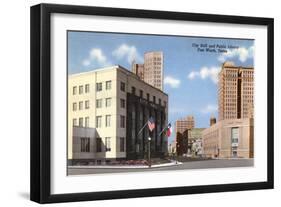 City Hall, Public Library, Fort Worth, Texas-null-Framed Art Print