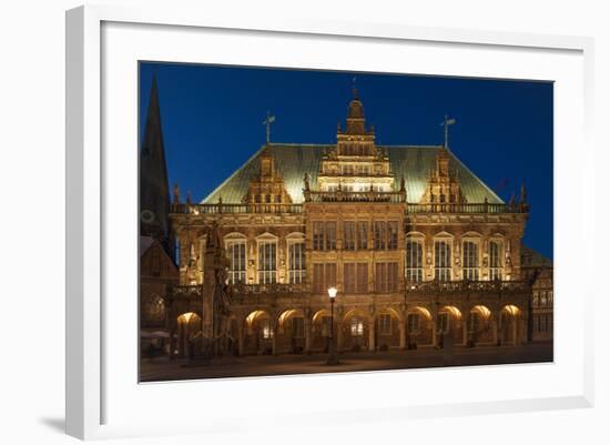 City Hall, Rathausplatz, Bremen, Germany, Europe-Chris Seba-Framed Photographic Print