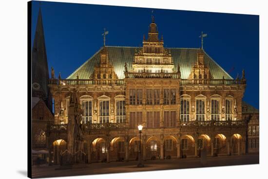 City Hall, Rathausplatz, Bremen, Germany, Europe-Chris Seba-Stretched Canvas