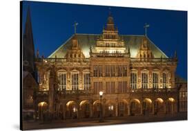 City Hall, Rathausplatz, Bremen, Germany, Europe-Chris Seba-Stretched Canvas