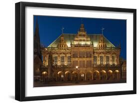 City Hall, Rathausplatz, Bremen, Germany, Europe-Chris Seba-Framed Premium Photographic Print