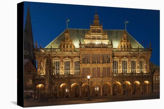 City Hall, Rathausplatz, Bremen, Germany, Europe-Chris Seba-Stretched Canvas