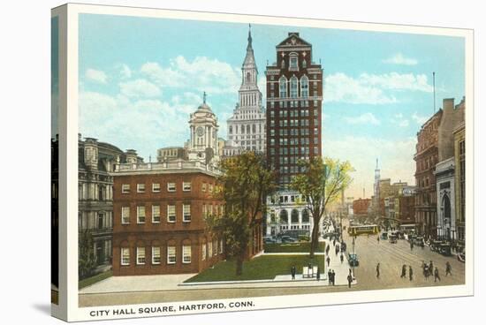 City Hall Square, Hartford, Connecticut-null-Stretched Canvas