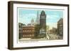 City Hall Square, Hartford, Connecticut-null-Framed Art Print