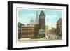 City Hall Square, Hartford, Connecticut-null-Framed Art Print