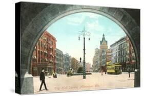 City Hall Square, Milwaukee, Wisconsin-null-Stretched Canvas