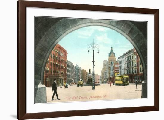 City Hall Square, Milwaukee, Wisconsin-null-Framed Premium Giclee Print