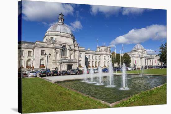 City Hall, the National Museum of Wales, Cardiff Civic Centre, Wales, United Kingdom, Europe-Billy Stock-Stretched Canvas