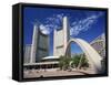 City Hall, Toronto, Ontario, Canada, North America-Winter Timothy-Framed Stretched Canvas