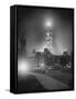 City Hall Tower with Night Lights-null-Framed Stretched Canvas