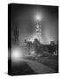 City Hall Tower with Night Lights-null-Stretched Canvas
