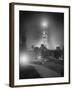 City Hall Tower with Night Lights-null-Framed Photographic Print