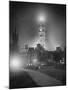 City Hall Tower with Night Lights-null-Mounted Photographic Print