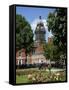 City Hall Viewed From the Historic Georgian Park Square, Leeds, West Yorkshire, England, Uk-Peter Richardson-Framed Stretched Canvas