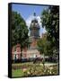 City Hall Viewed From the Historic Georgian Park Square, Leeds, West Yorkshire, England, Uk-Peter Richardson-Framed Stretched Canvas