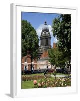 City Hall Viewed From the Historic Georgian Park Square, Leeds, West Yorkshire, England, Uk-Peter Richardson-Framed Photographic Print