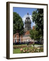 City Hall Viewed From the Historic Georgian Park Square, Leeds, West Yorkshire, England, Uk-Peter Richardson-Framed Photographic Print