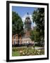 City Hall Viewed From the Historic Georgian Park Square, Leeds, West Yorkshire, England, Uk-Peter Richardson-Framed Photographic Print