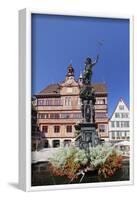 City hall with fountain on the marketplace, Tübingen, Baden-Wurttemberg, Germany-Markus Lange-Framed Photographic Print