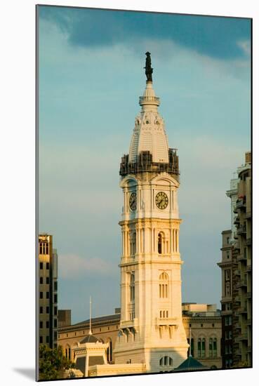 City Hall with Statue of William Penn on top, Philadelphia, Pennsylvania during Live 8 Concert-null-Mounted Photographic Print