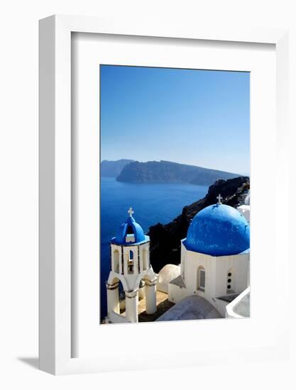 City in Santorini, on the Greek Islands-Apollofoto-Framed Photographic Print