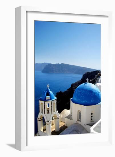 City in Santorini, on the Greek Islands-Apollofoto-Framed Photographic Print