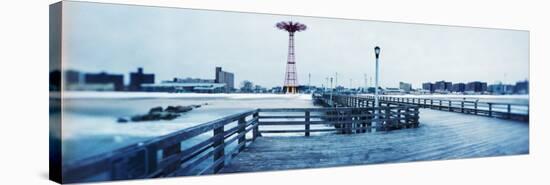 City in Winter, Coney Island, Brooklyn, New York City, New York State, USA-null-Stretched Canvas