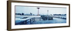 City in Winter, Coney Island, Brooklyn, New York City, New York State, USA-null-Framed Photographic Print