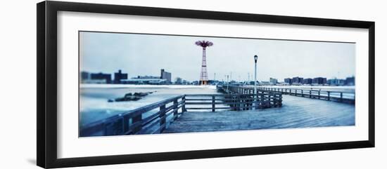 City in Winter, Coney Island, Brooklyn, New York City, New York State, USA-null-Framed Photographic Print