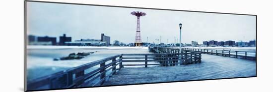 City in Winter, Coney Island, Brooklyn, New York City, New York State, USA-null-Mounted Photographic Print