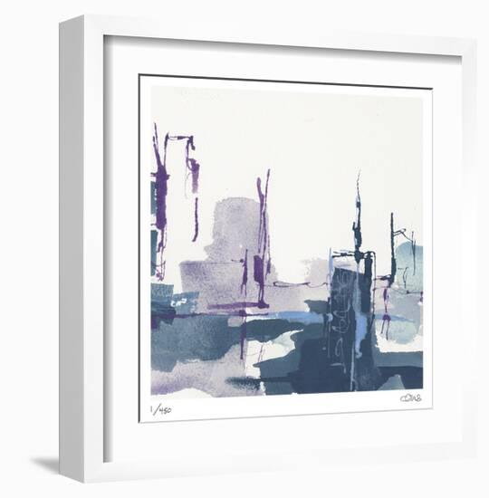 City Indigo III-Chris Paschke-Framed Limited Edition