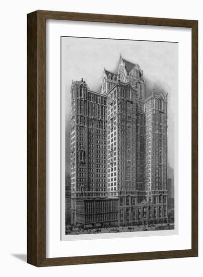 City Investing Building-Moses King-Framed Art Print