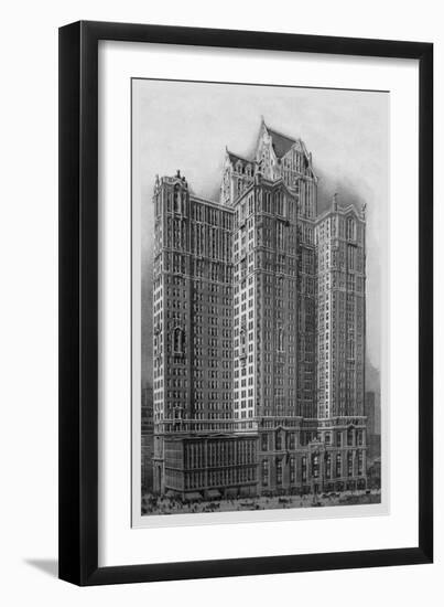 City Investing Building-Moses King-Framed Art Print