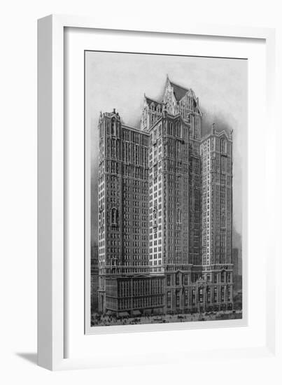 City Investing Building-Moses King-Framed Art Print