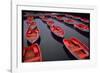 City Island Red Row Boats-Robert Goldwitz-Framed Photographic Print