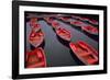 City Island Red Row Boats-Robert Goldwitz-Framed Photographic Print