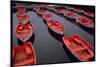 City Island Red Row Boats-Robert Goldwitz-Mounted Photographic Print