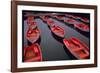 City Island Red Row Boats-Robert Goldwitz-Framed Photographic Print