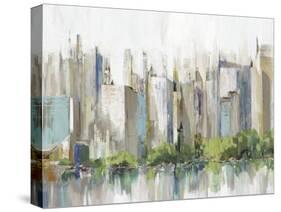 City Lake Relections-Allison Pearce-Stretched Canvas