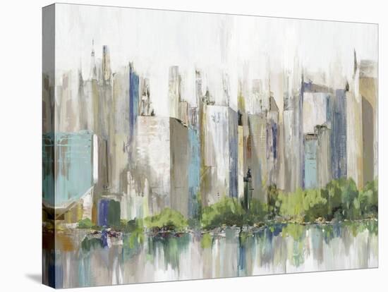 City Lake Relections-Allison Pearce-Stretched Canvas