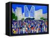 City Life-Jukyong Park-Framed Stretched Canvas