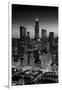 City Light Chicago B W-Steve Gadomski-Framed Premium Photographic Print